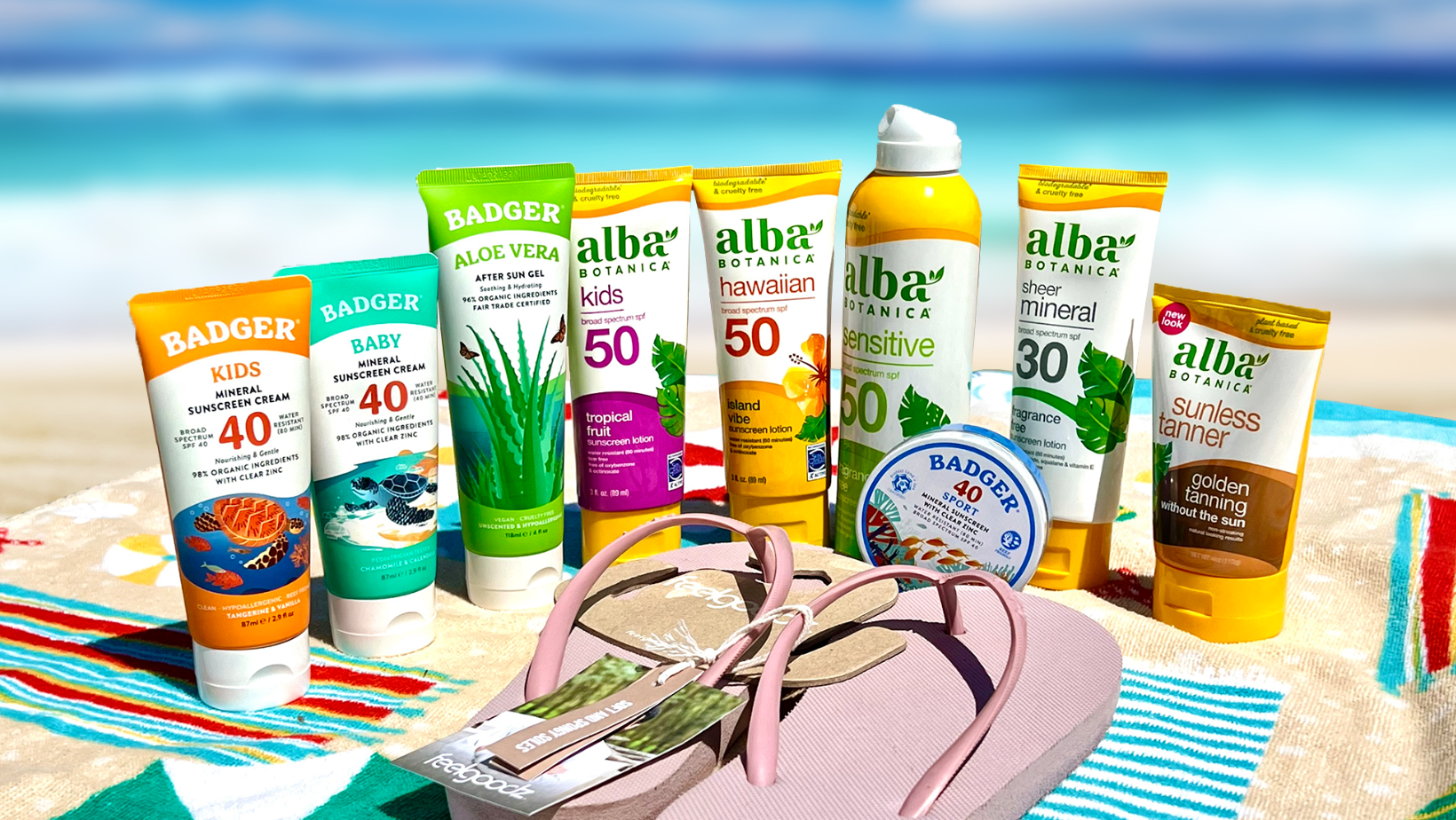 Assortment of Sunscreen Products