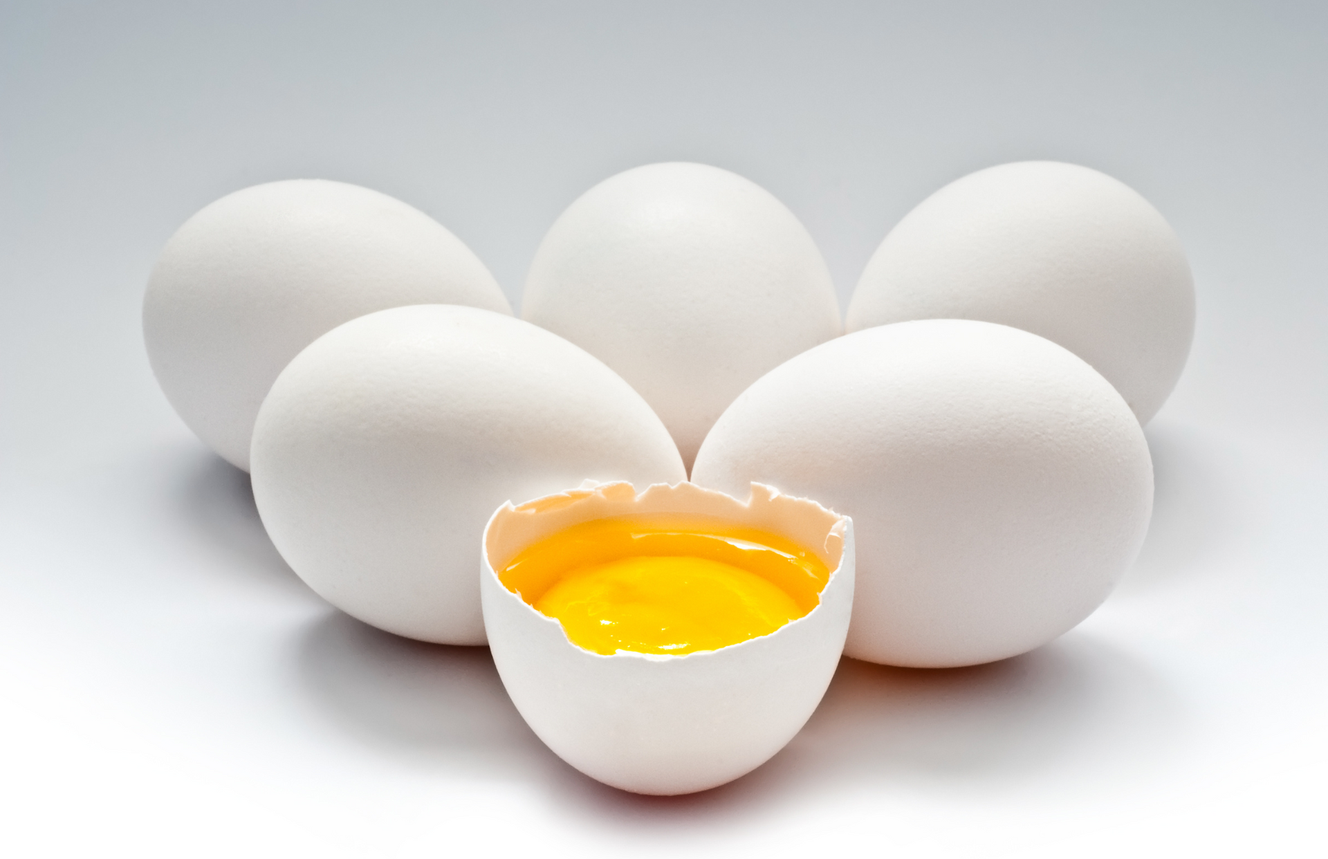 Six White Eggs