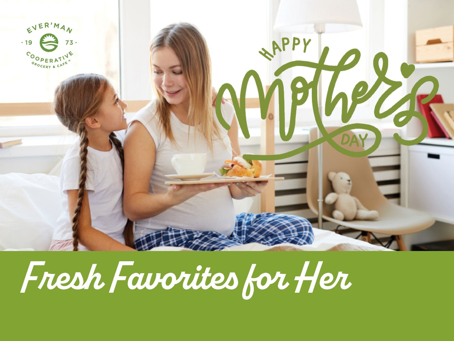 Daughter Serving Mom Breakfast on Mother's Day