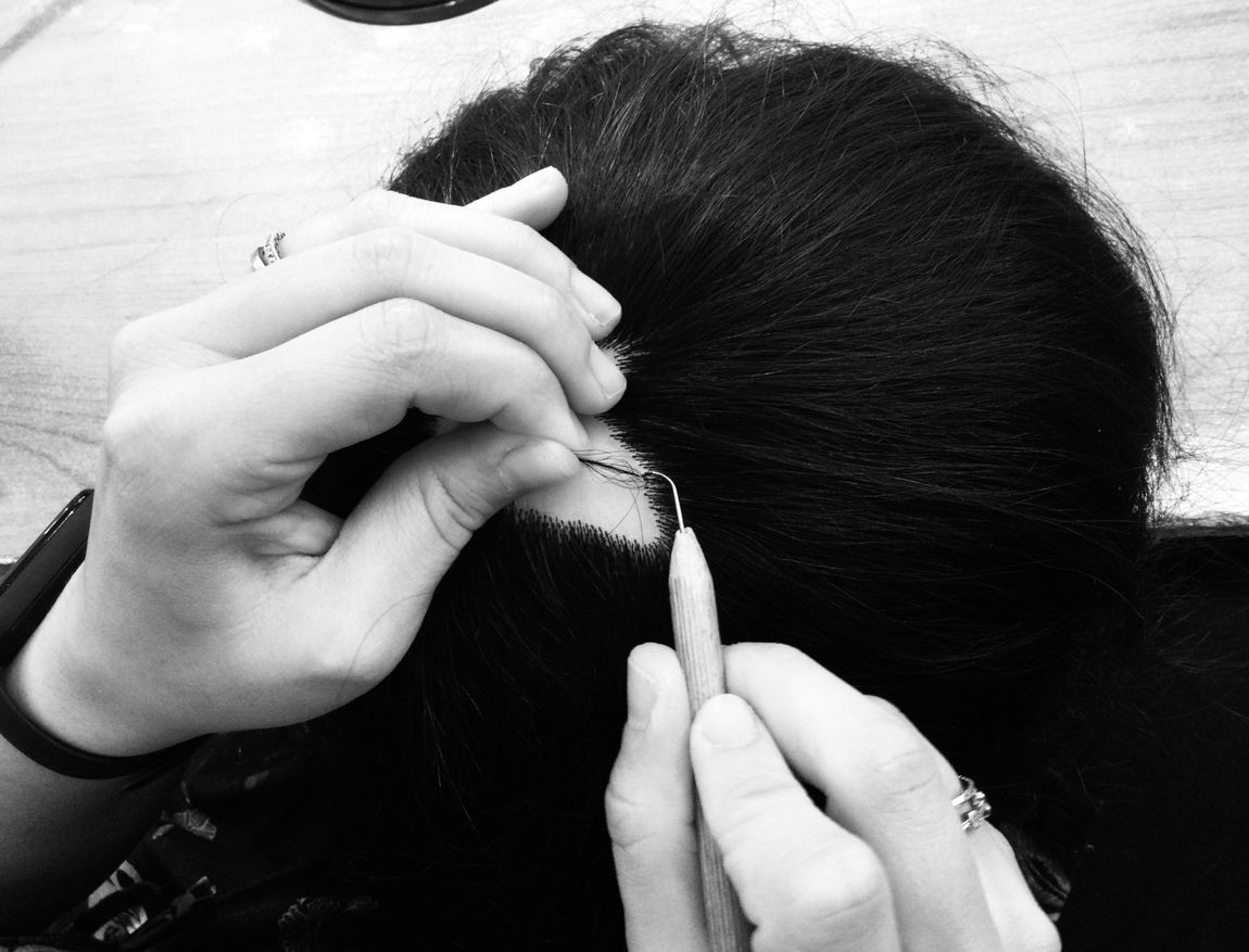 realizzazione parrucca capelli veri