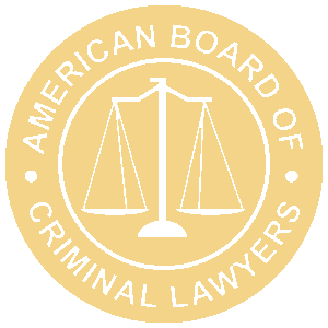 The logo for the american board of criminal lawyers