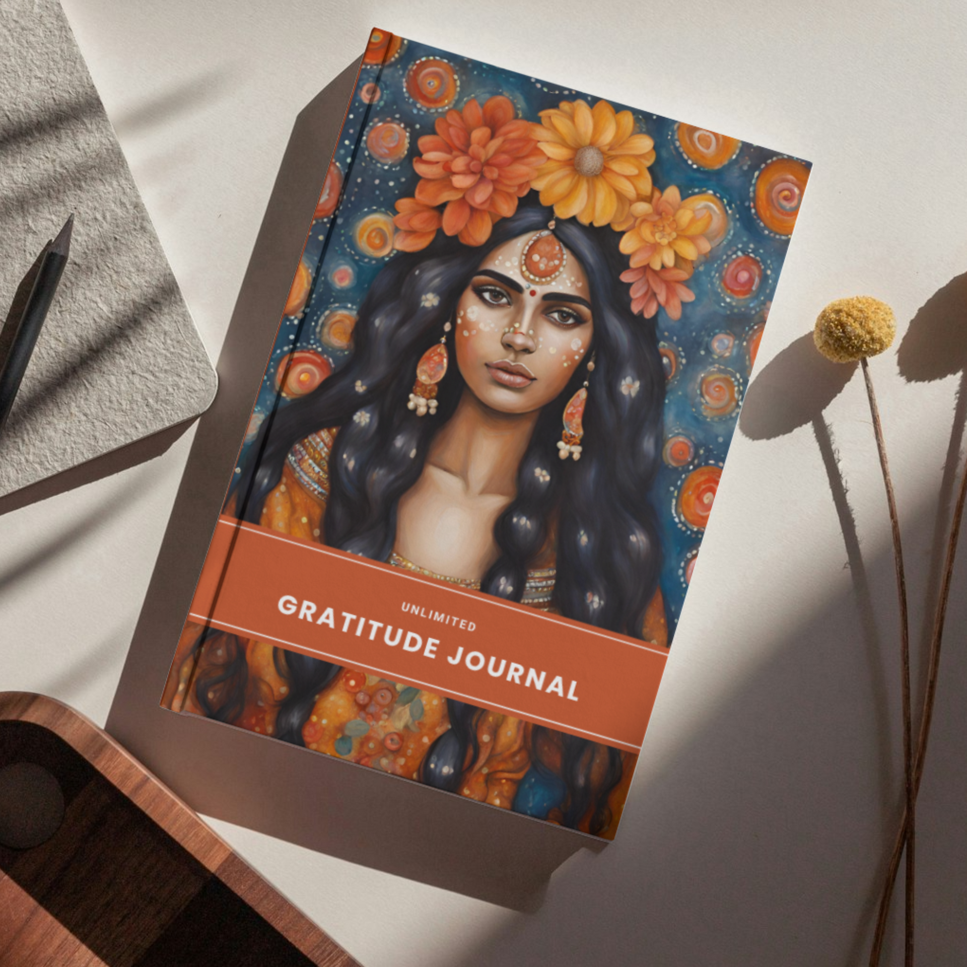 unlimited daily gratitude journal diary for women orange