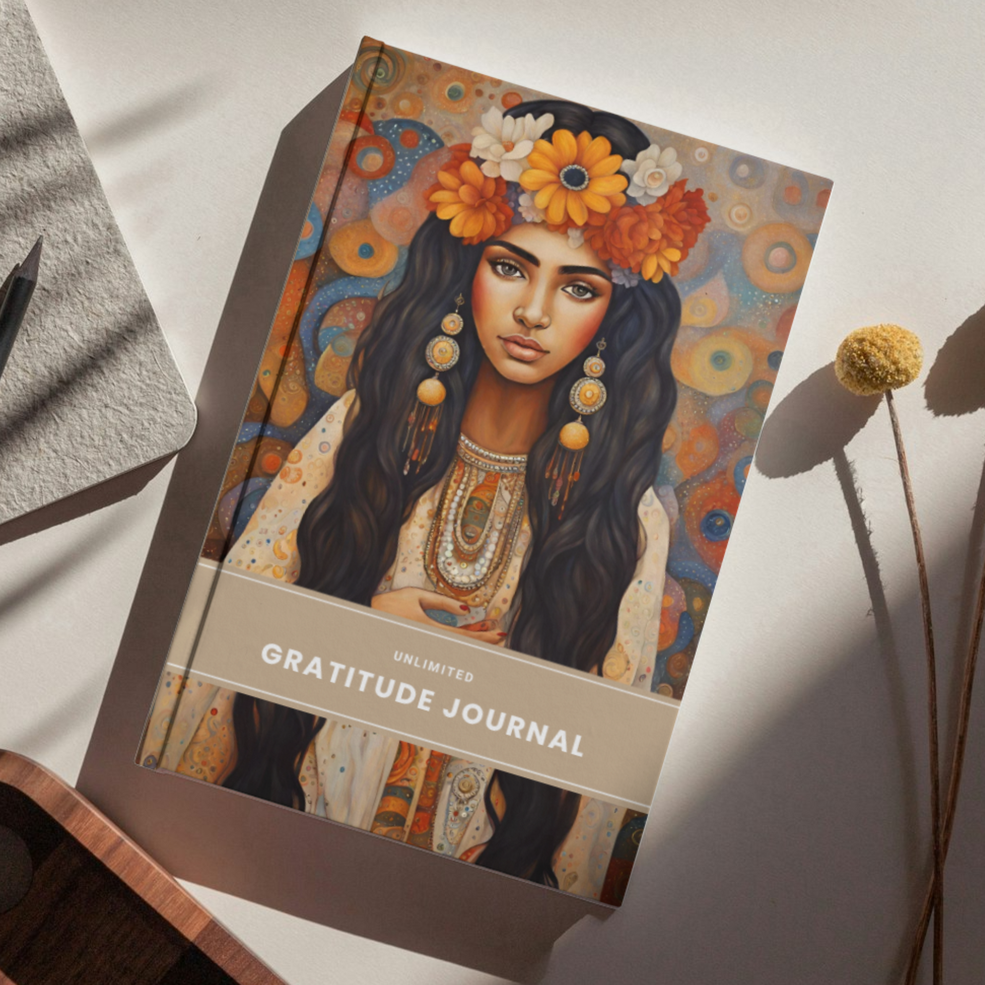 unlimited daily gratitude journal diary for women beige