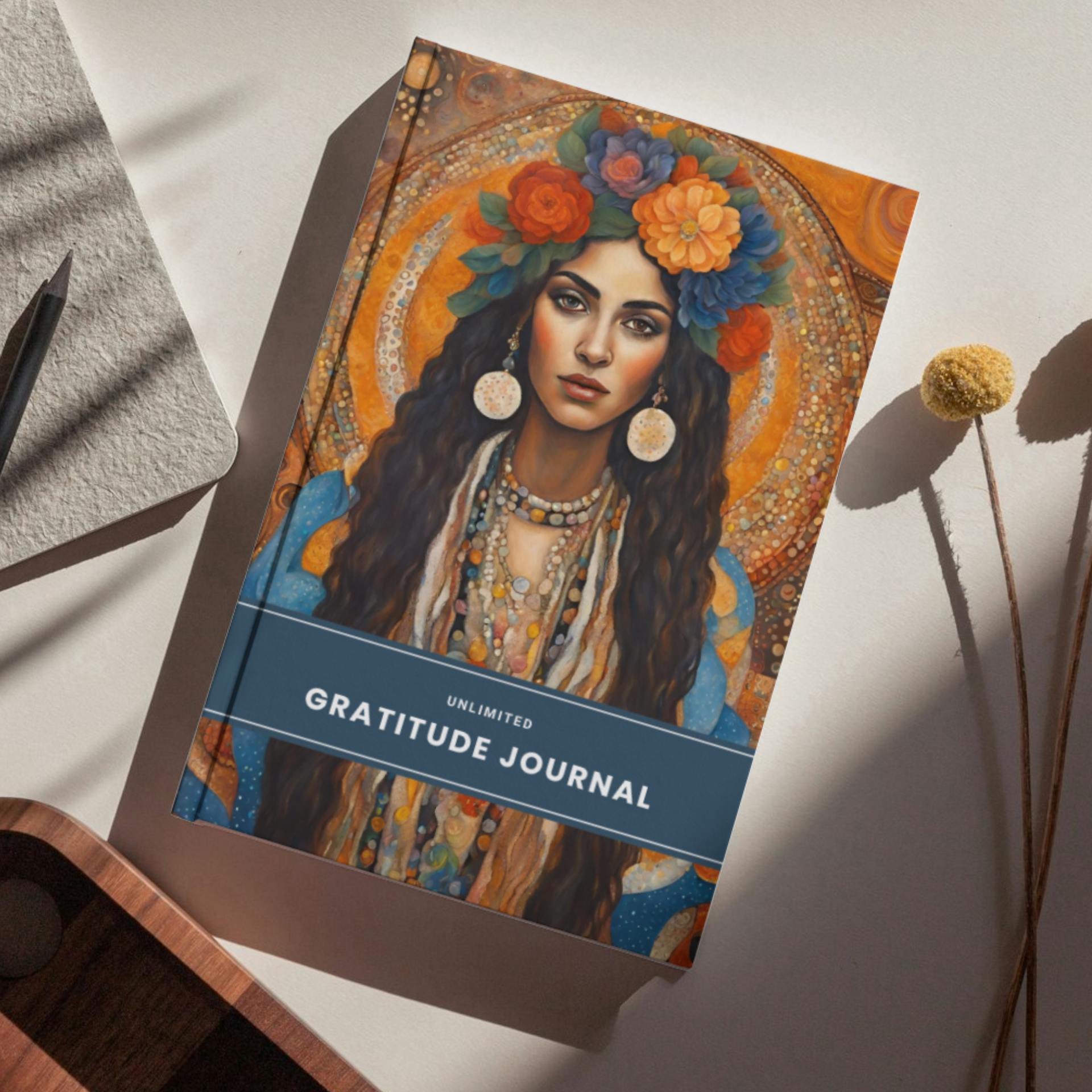 unlimited daily gratitude journal diary for women dark blue