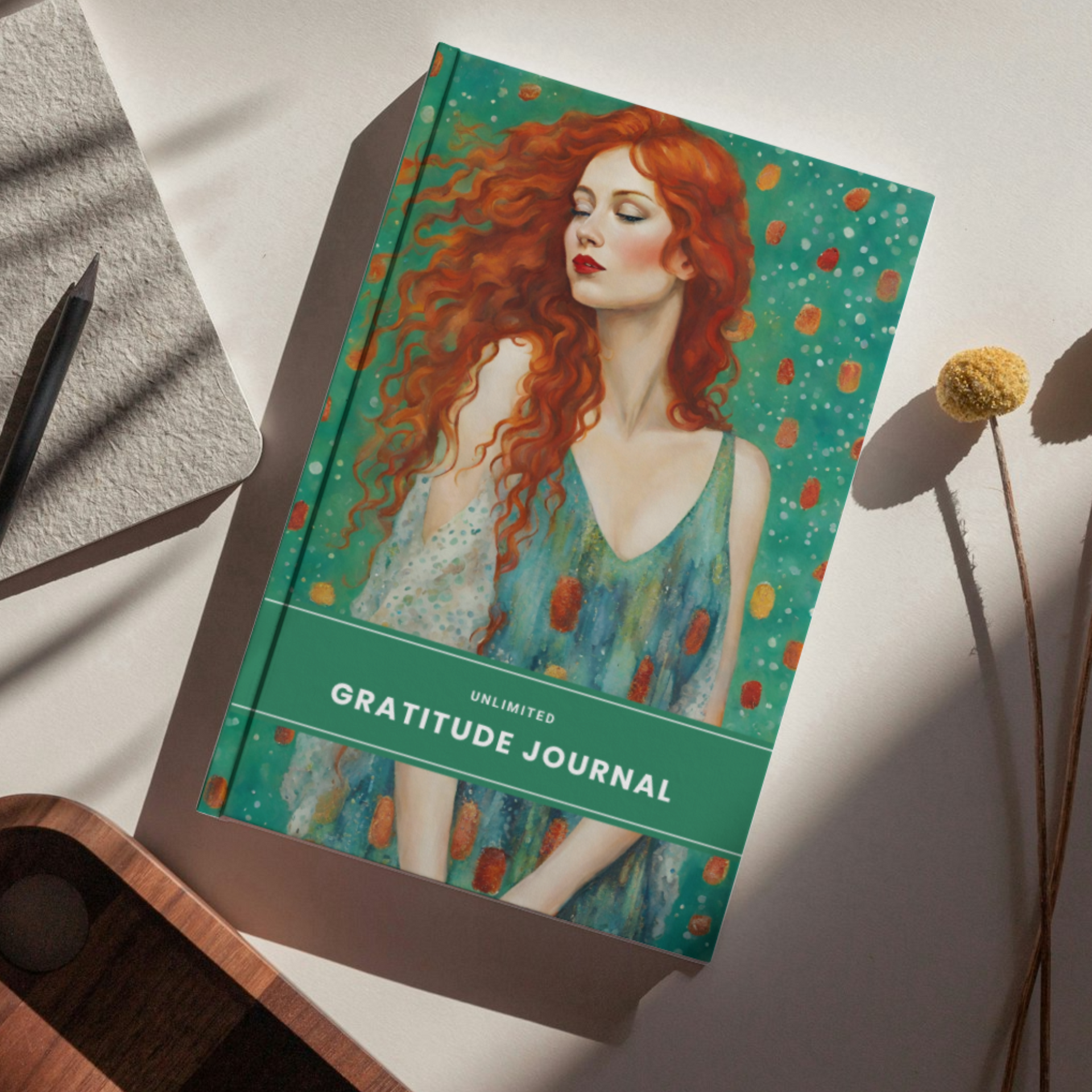 unlimited daily gratitude journal diary for women green
