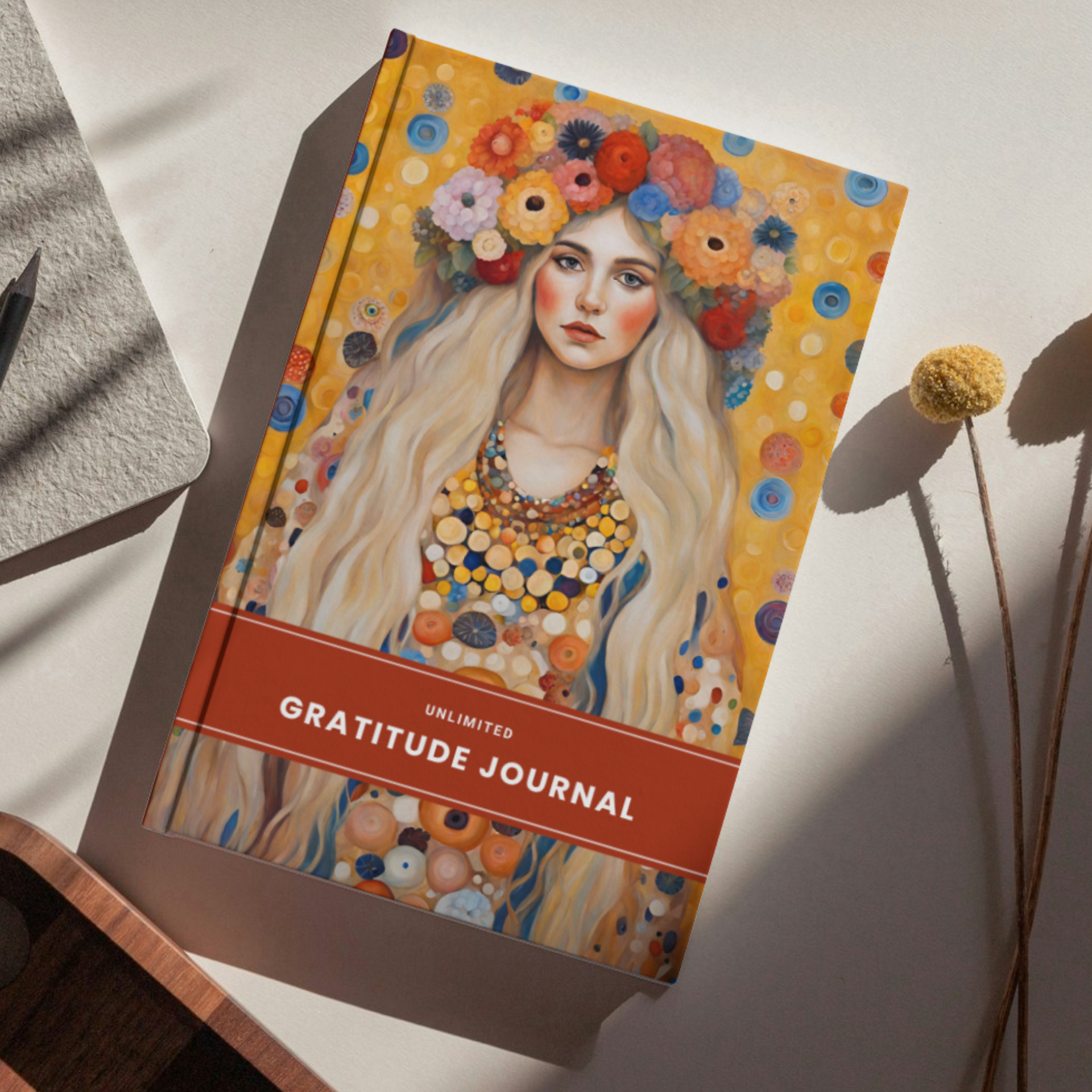 unlimited daily gratitude journal diary for women red