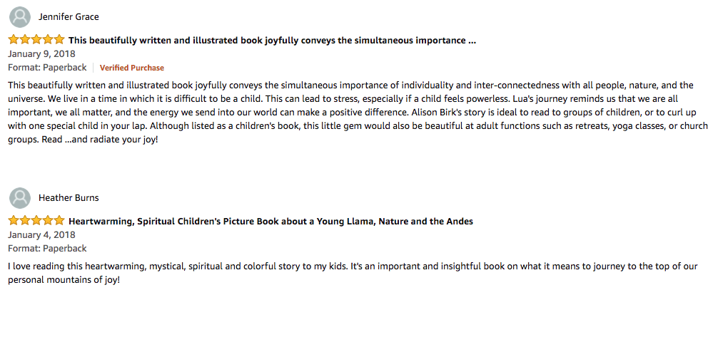 A couple of reviews on a website on a white background.