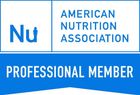 An american nutrition association professional member logo