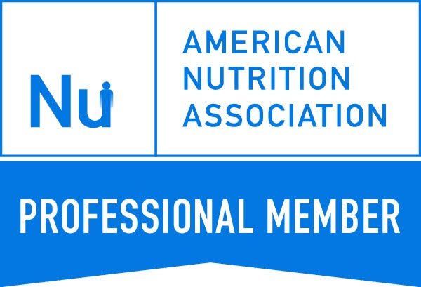 An american nutrition association professional member logo