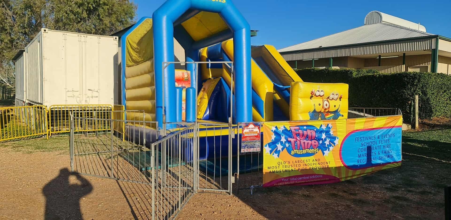 Cars-Themed Inflatable Slide With Lightning Mcqueen on the Slide — Fun Time Amusements in Gracemere, QLD