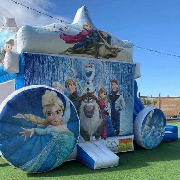 Cars-Themed Inflatable Slide With Lightning Mcqueen on the Slide — Fun Time Amusements in Gracemere, QLD