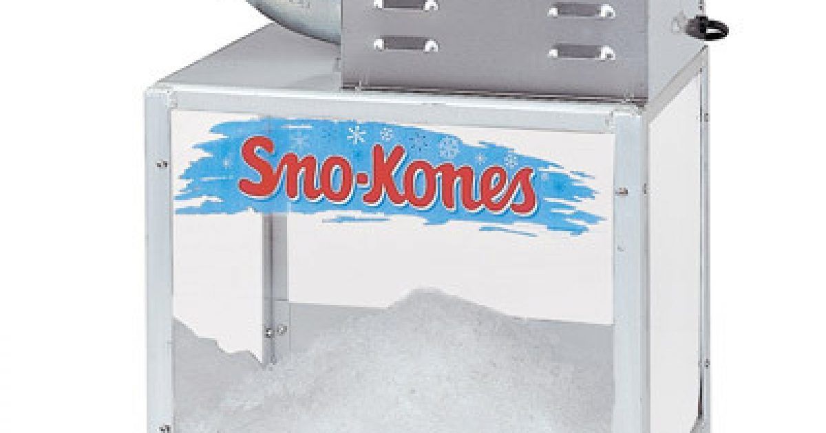 Person Holding Two Colourful Snow Cones in Cups From a Stand; Green and Blue, With Plastic Spoons — Fun Time Amusements in Gracemere, QLD