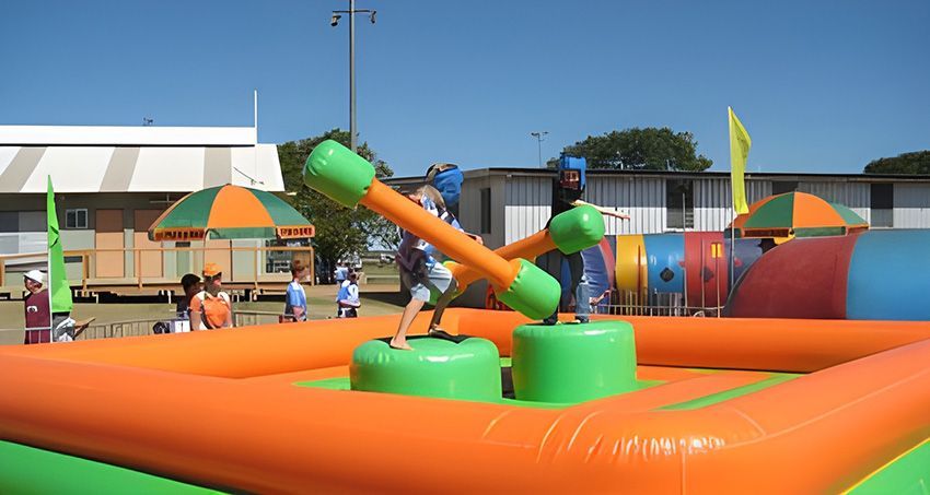 Boy on an Inflatable Game — Fun Time Amusements in Gracemere, QLD
