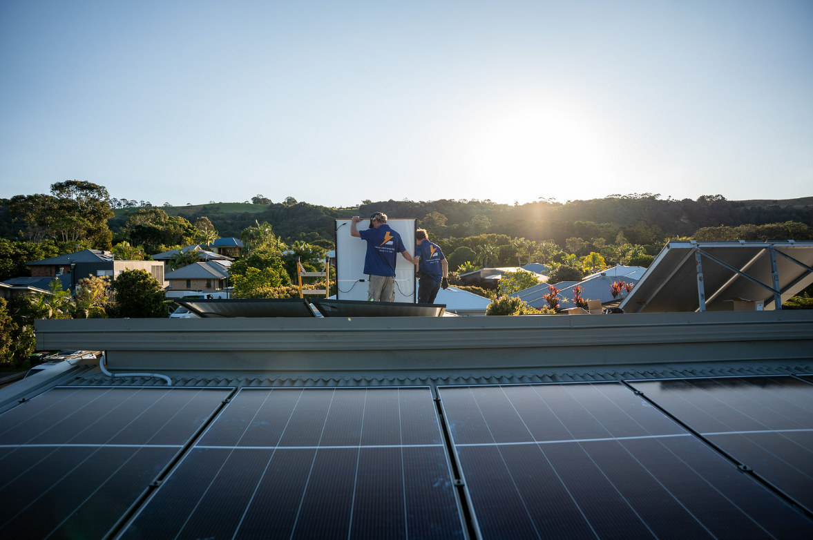 Rooftop Solar Panels On A House — Local Light Electrical in Ballina, NSW