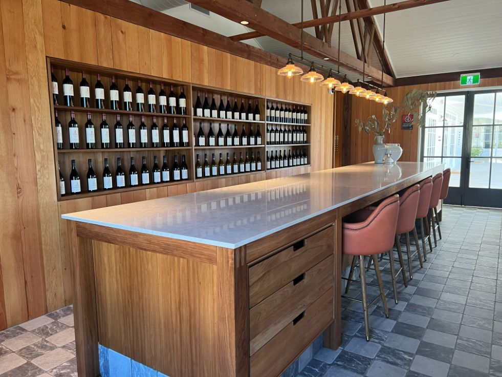 There Are Many Bottles Of Wine On The Shelves In This Room — Logic Joinery In Fountaindale, NSW