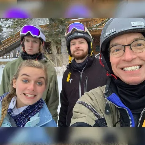Skiers Smiling in Snow Skiers Smiling in Snow