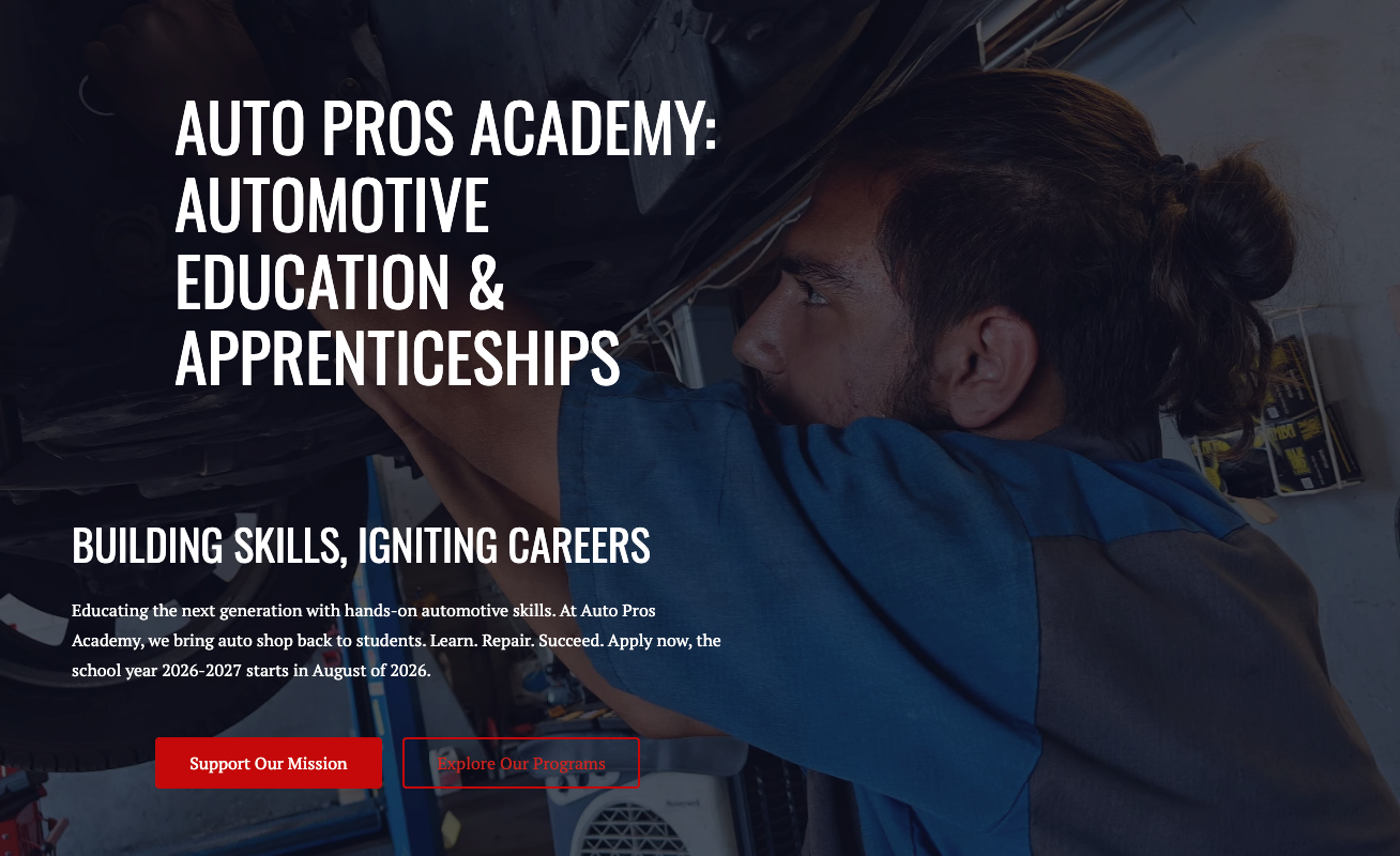 AUTO PROS ACADEMY BANNER | Auto Pros