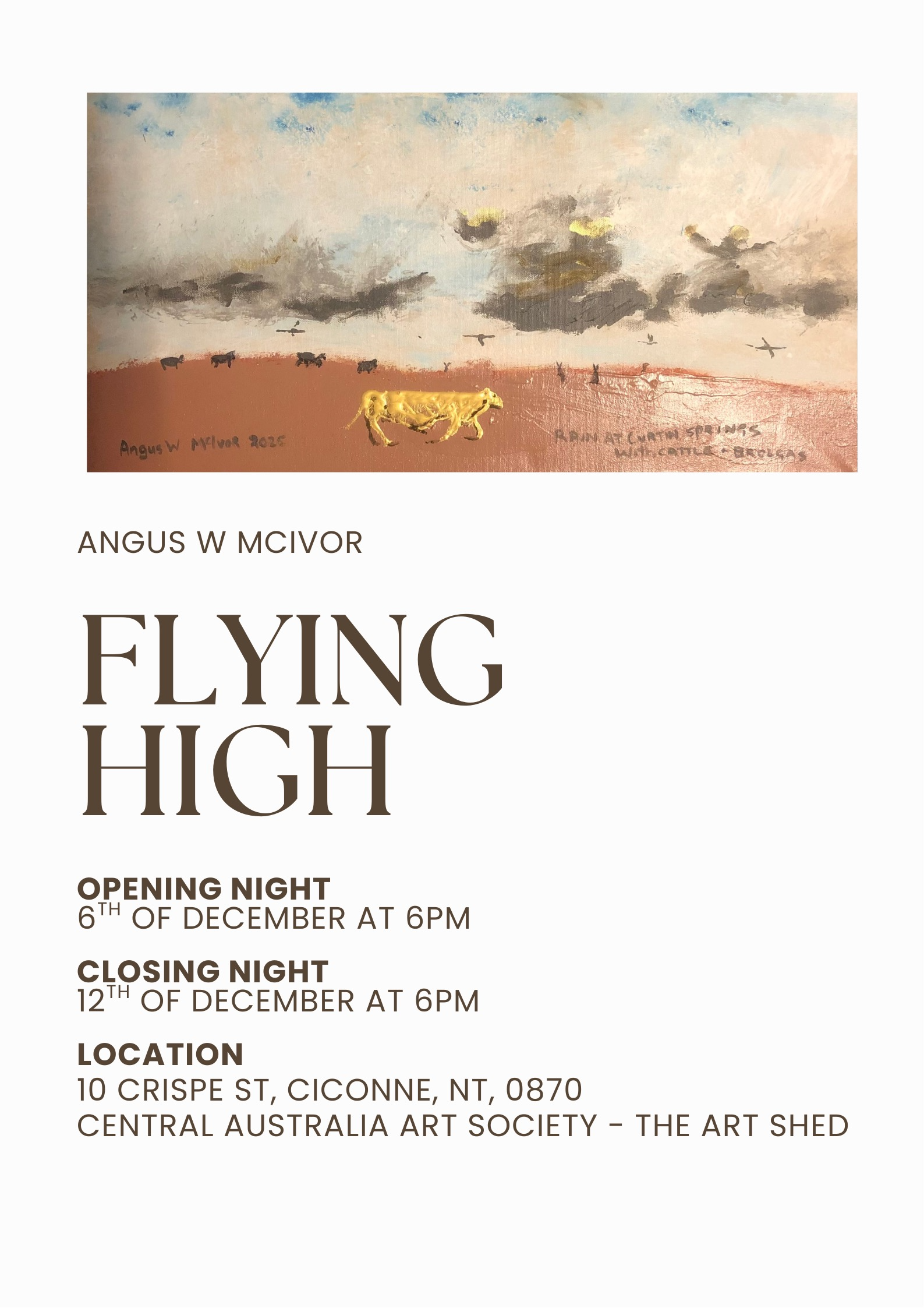 Exhibition flyer for Angus McIvor’s