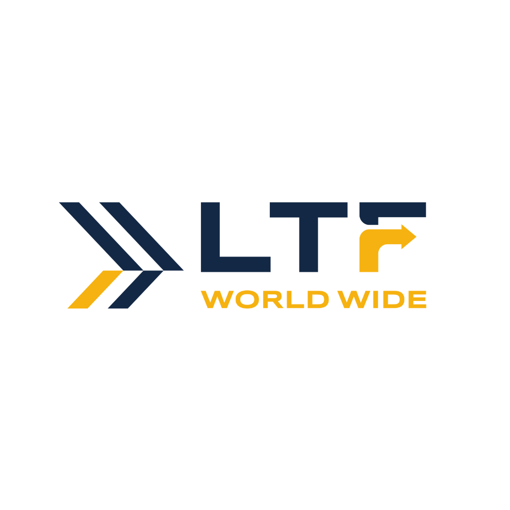 Ltf world wide logo on a white background