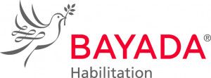 BAYADA Habilitation logo with a gray dove outline and red text