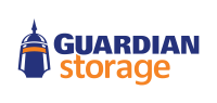 Guardian Storage logo with blue and orange lighthouse icon and text