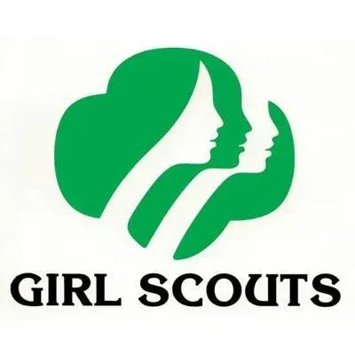 Green Girl Scouts logo with three overlapping profile silhouettes and the words “GIRL SCOUTS” underneath