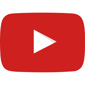Red YouTube play button icon with a white triangle