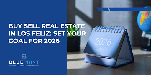 Blue real estate ad: