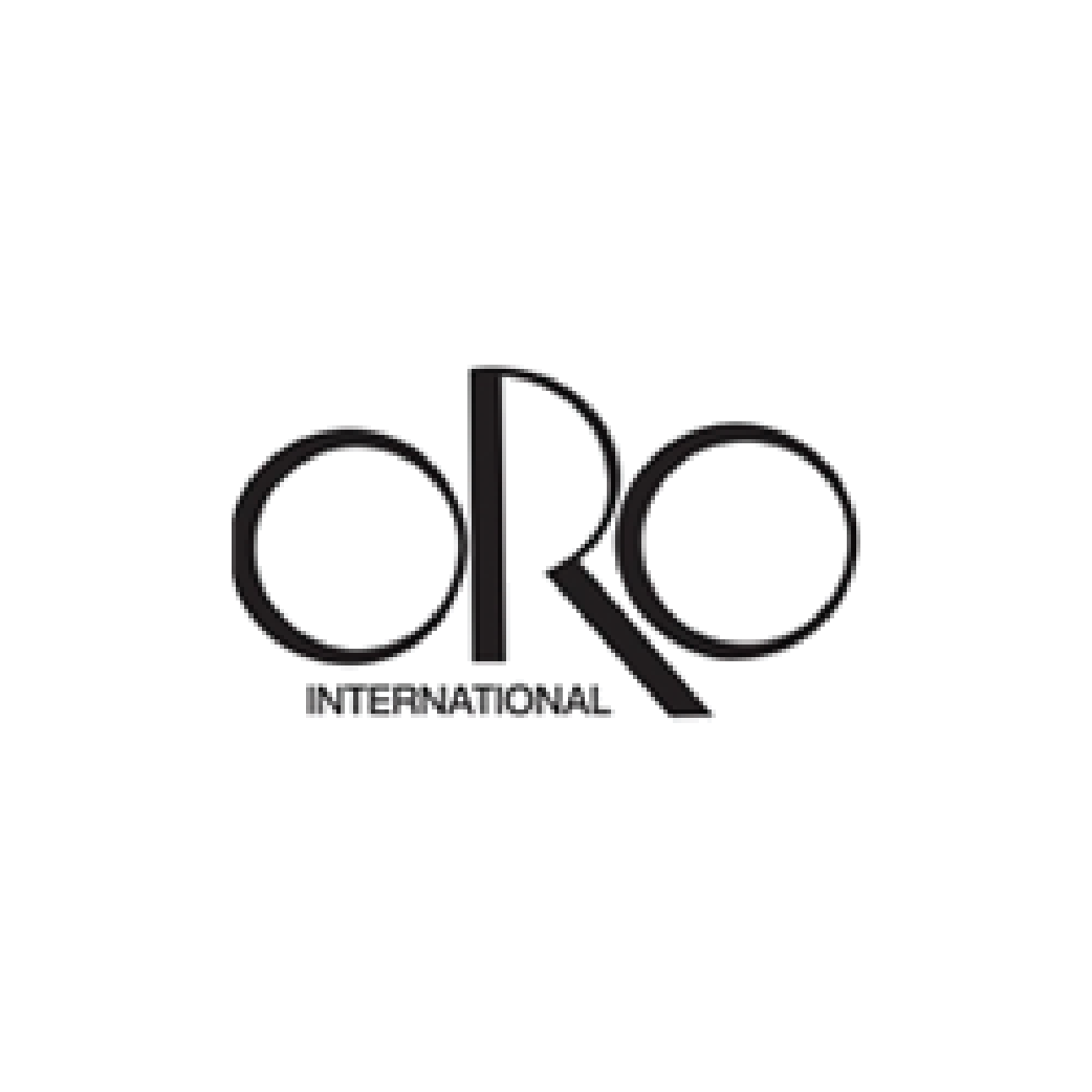 Logo for ORO International in black text on a white background.
