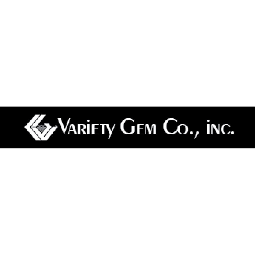 Logo for Variety Gem Co., inc. Features a gem graphic and company name on a black background.