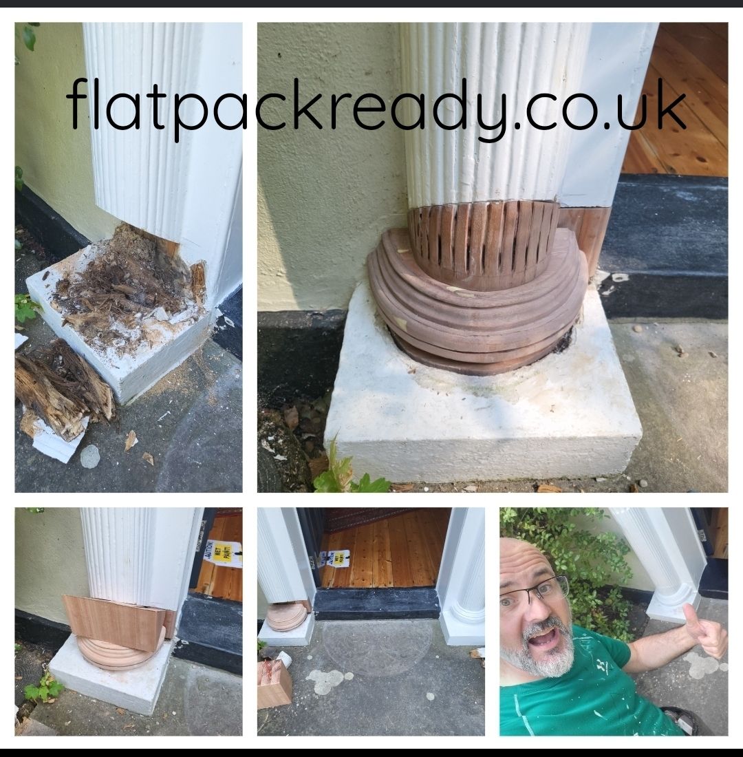 Repairs to wood pillars
