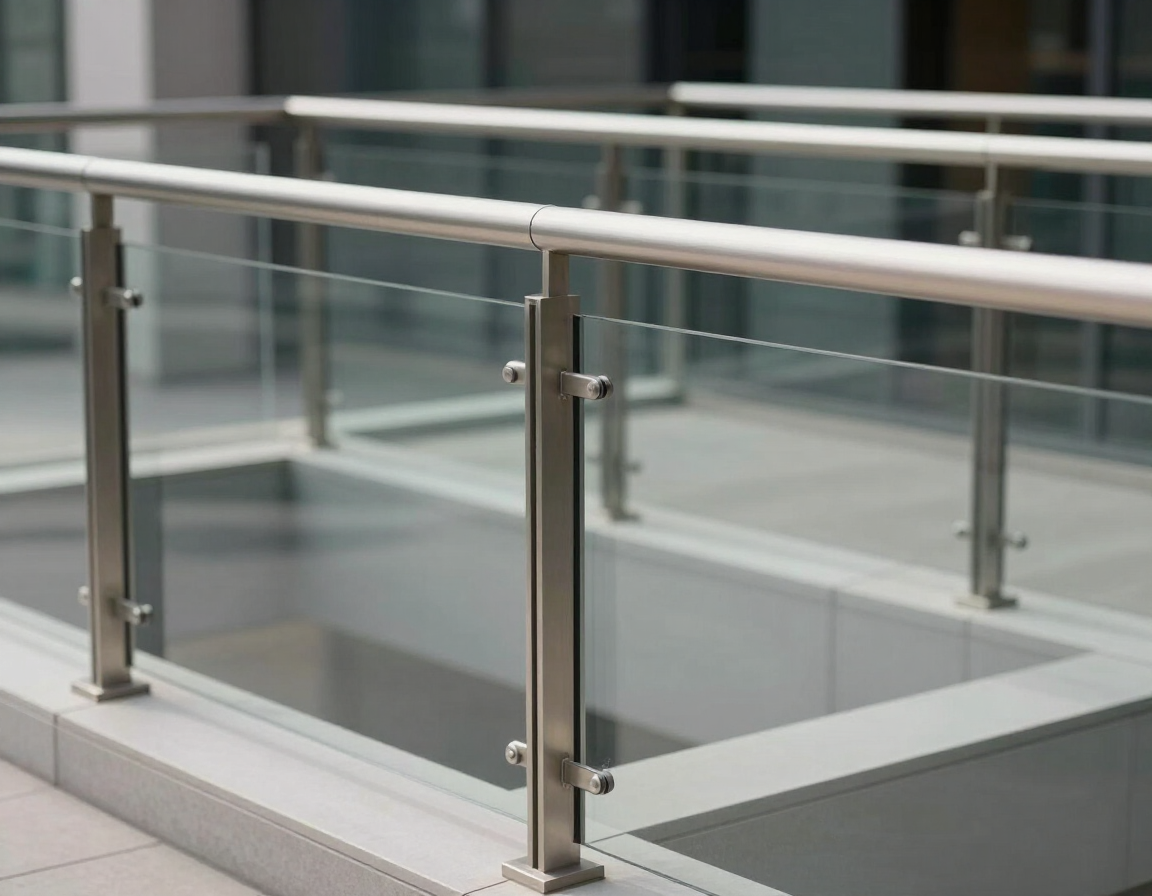 Detalle de estructura de aluminio y vidrio para terraza