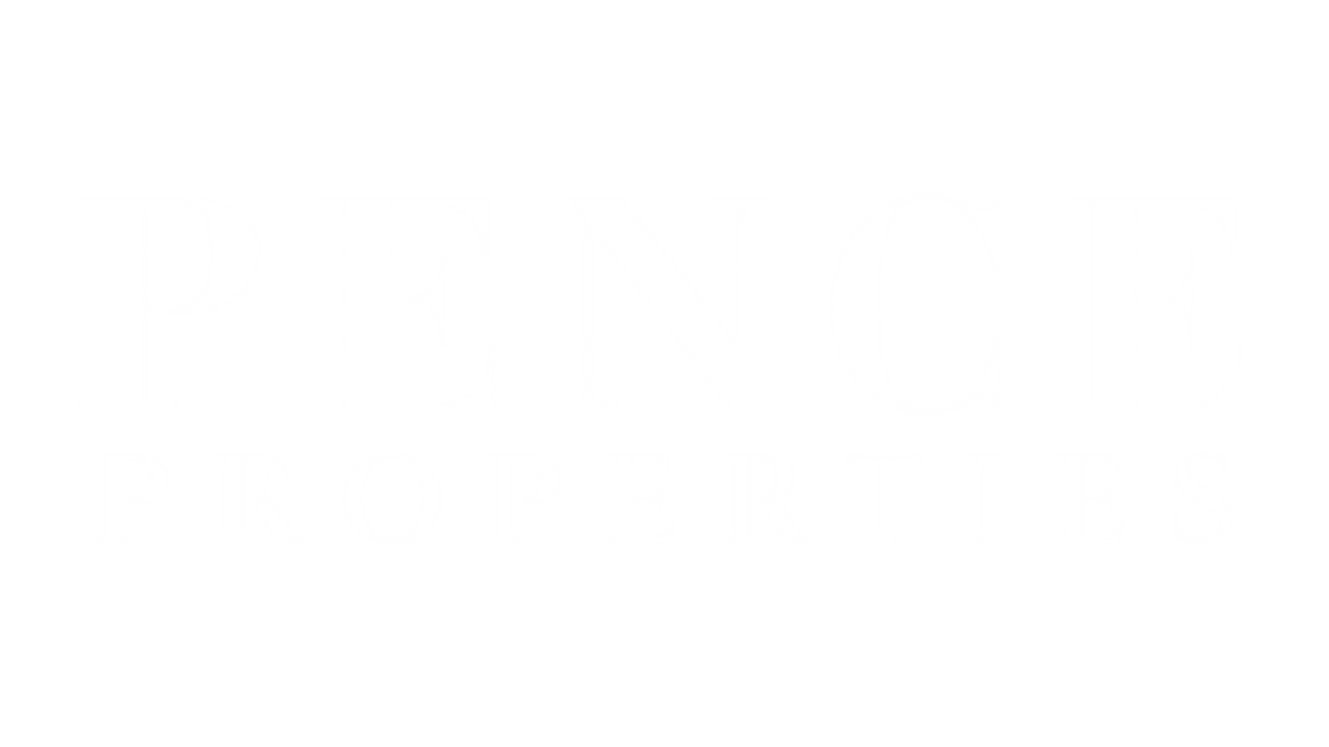 The logo for pence properties in white text.