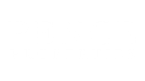 The logo for pence properties in white text.
