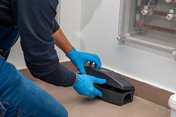 Professional Preparing Trap or Pest Control — South Yarmouth, MA — Termite Co. of Cape Cod, Inc. Professional Preparing Trap or Pest Control — South Yarmouth, MA — Termite Co. of Cape Cod, Inc.