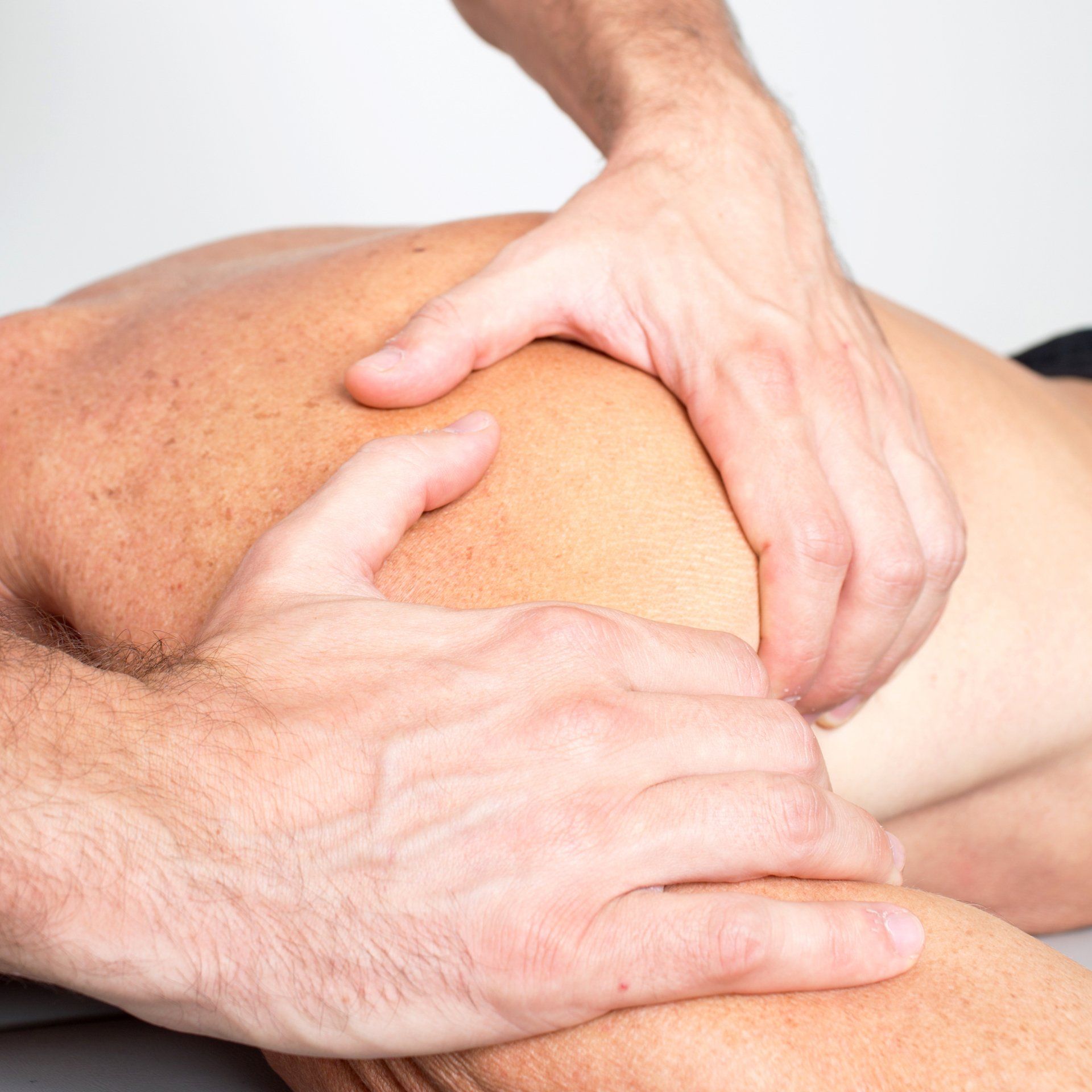 picture of a patient under going myofascial release therapy