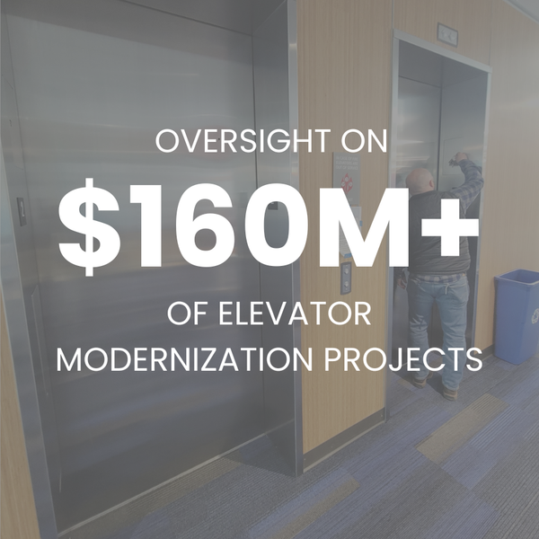 Local elevator consultant opening an elevator door