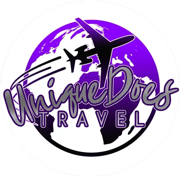 Stylized black logo reading “We Adventure” with a plane flying above the text