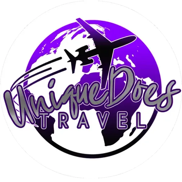 Stylized black logo reading “We Adventure” with a plane flying above the text
