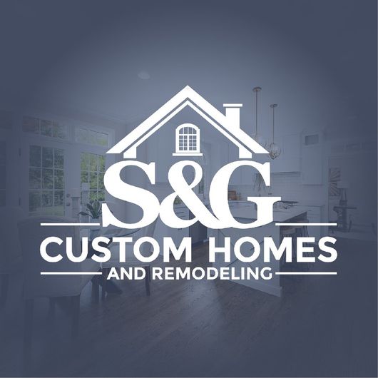 A logo for s & g custom homes and remodeling