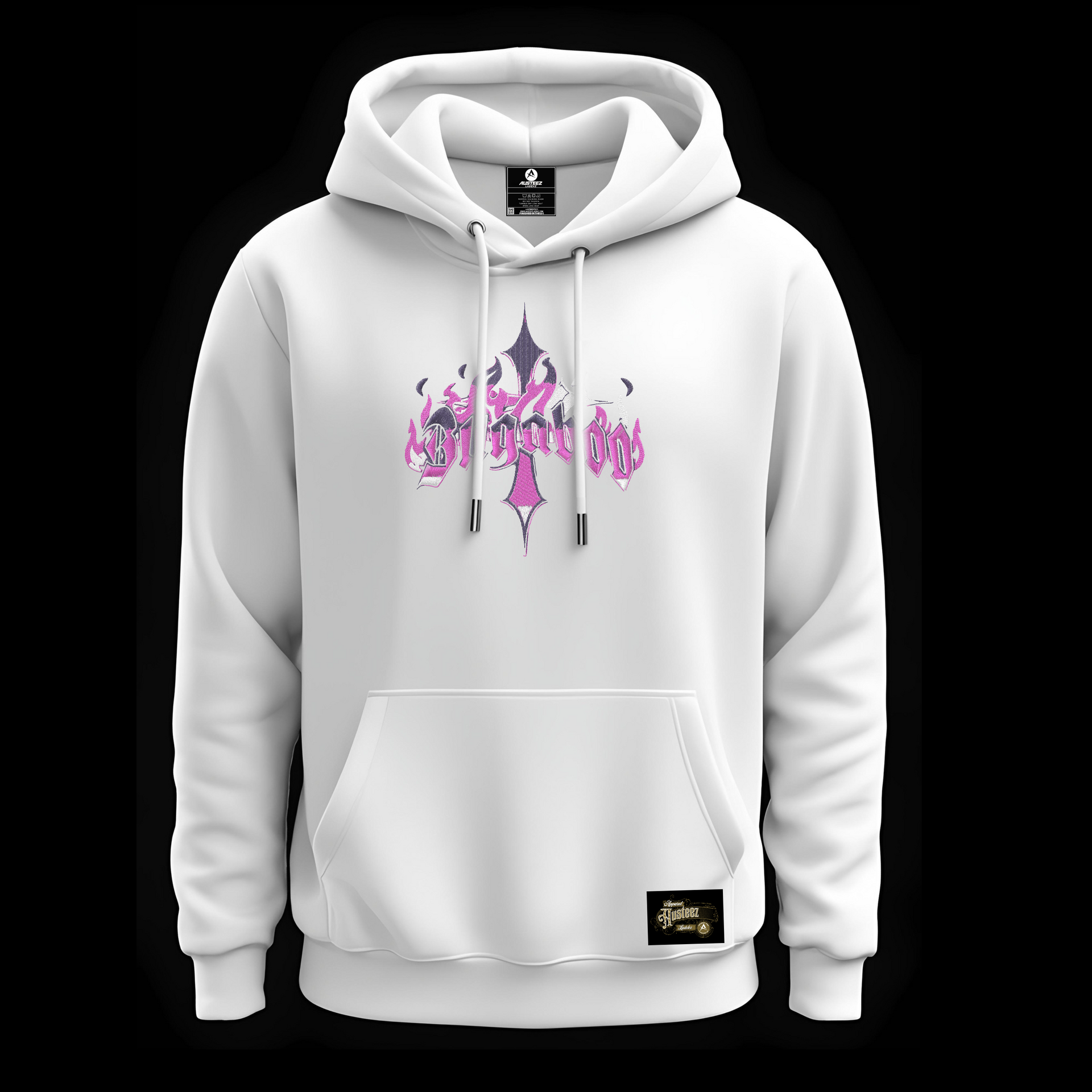 front view bugaboo white hoodie