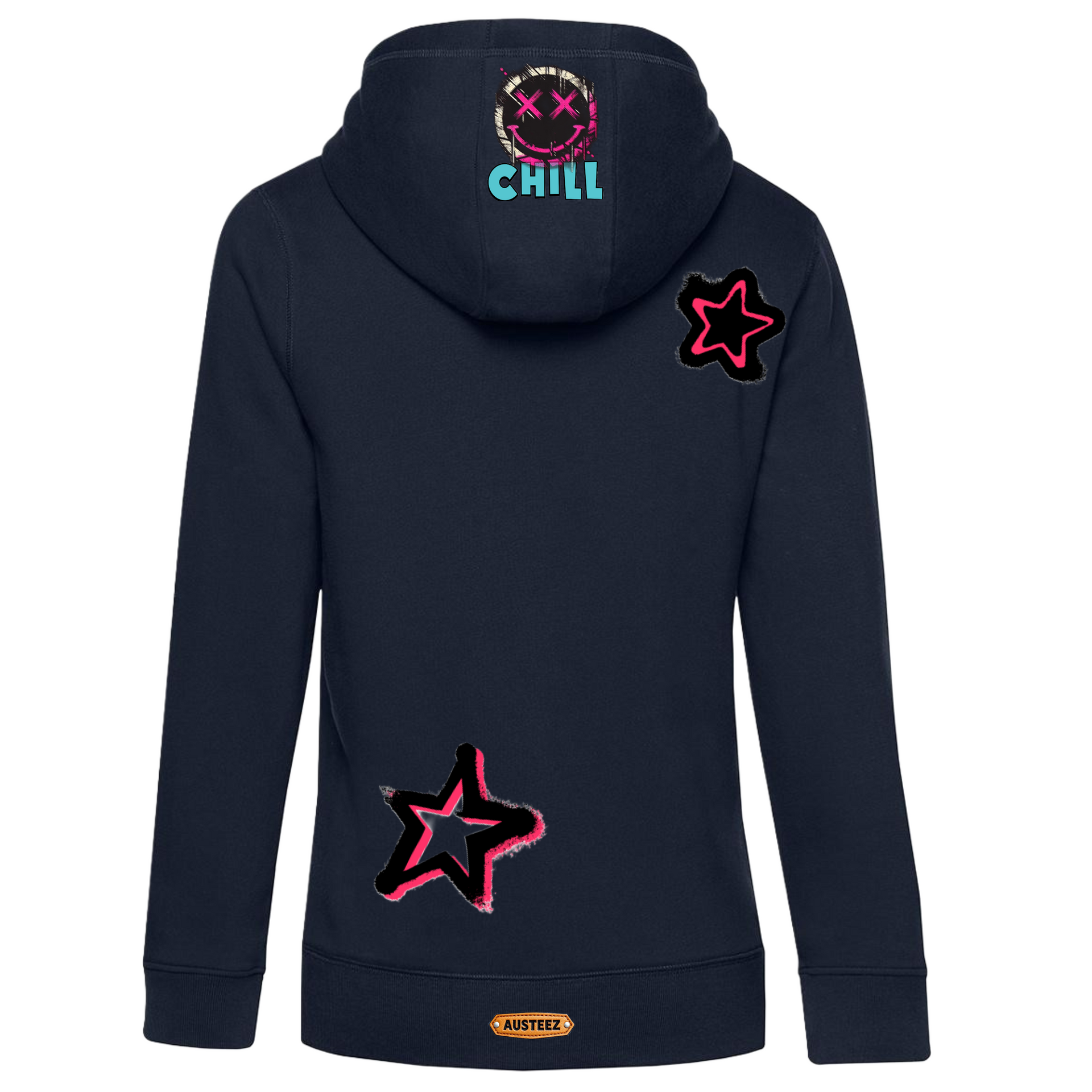 Black hoodie with smiley face 