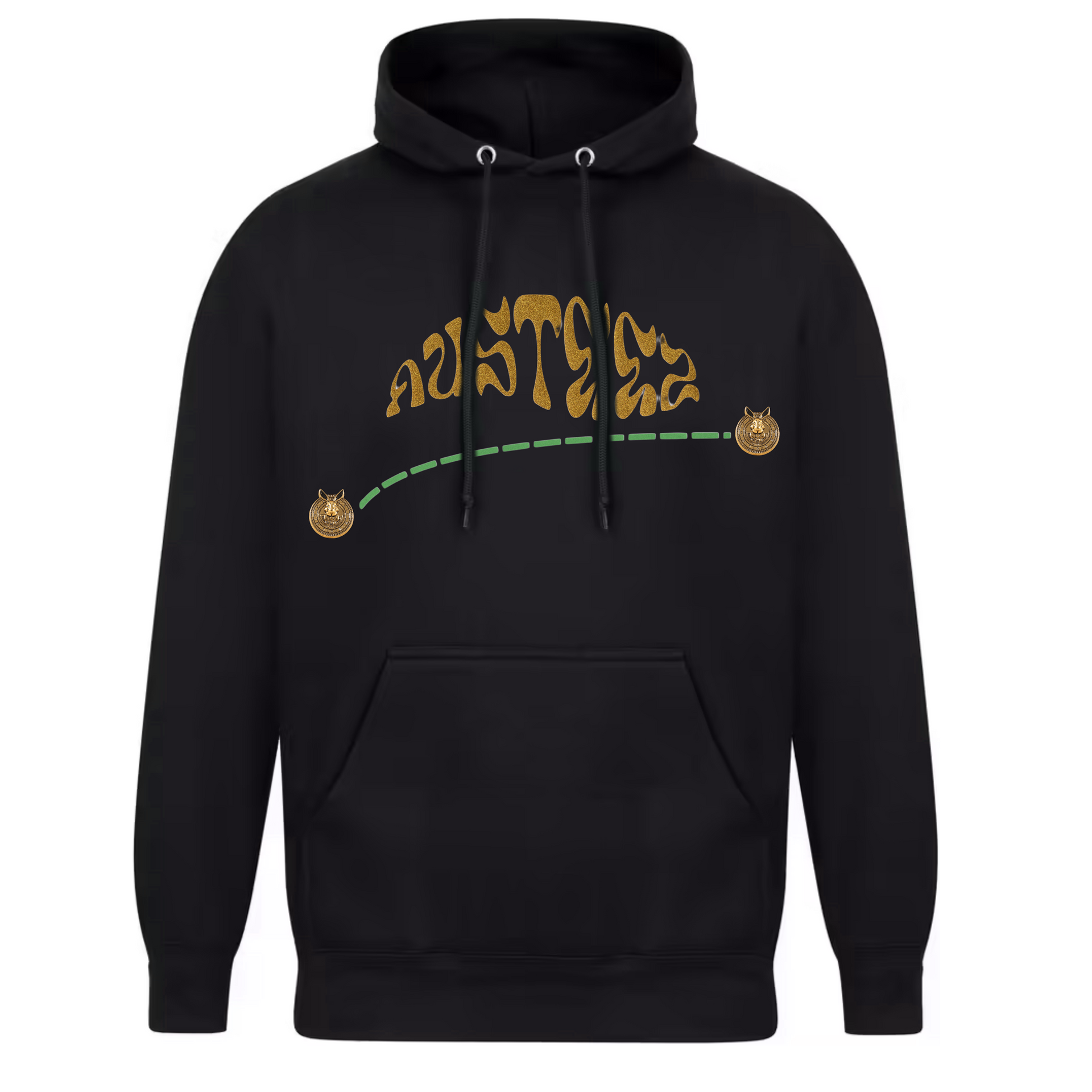black gold austeez medalist hoodie