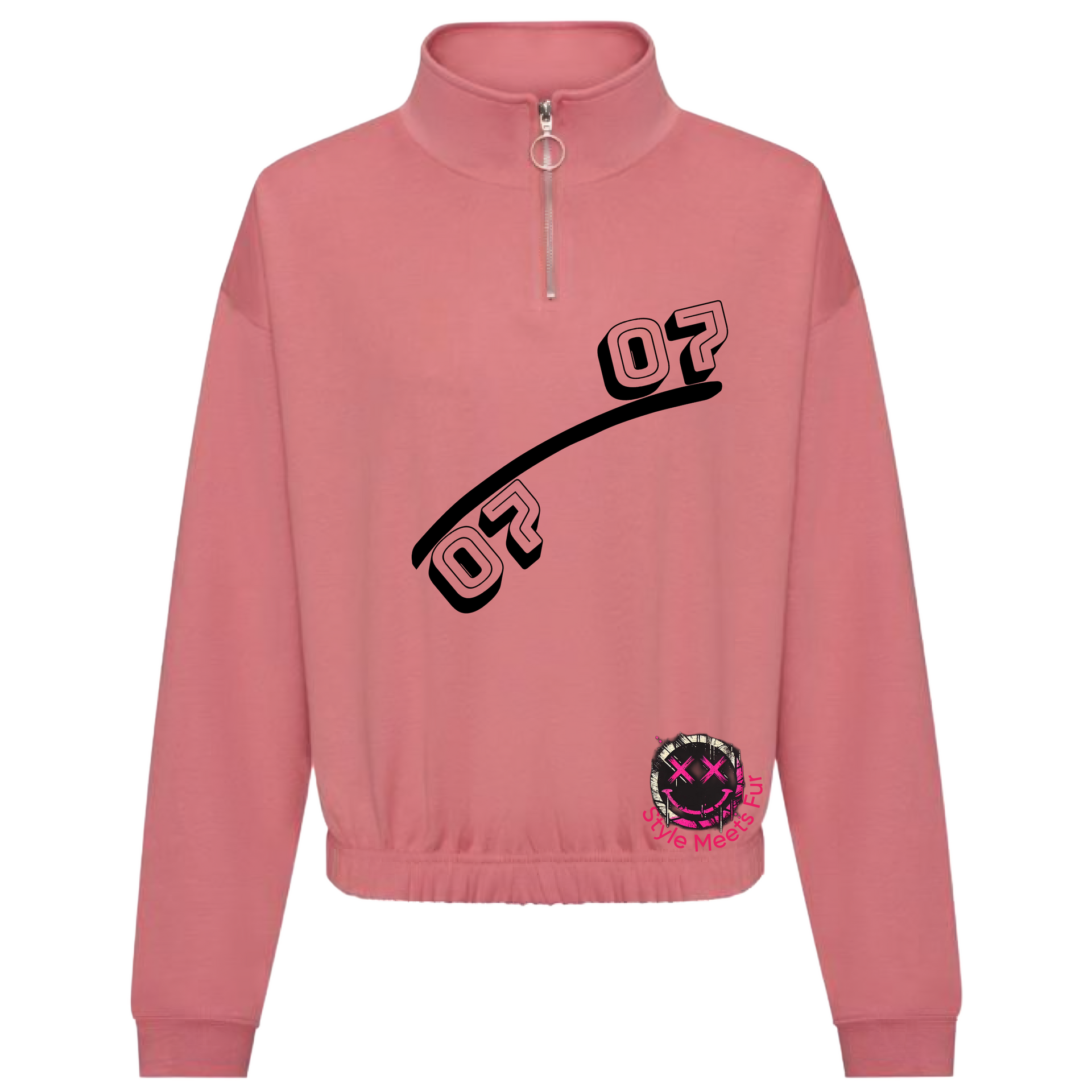 front view babypink bomper jumber