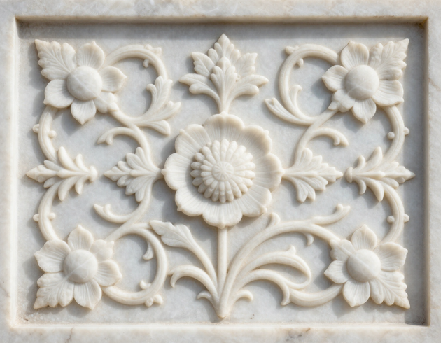 Bassorilievo sacro su marmo bianco