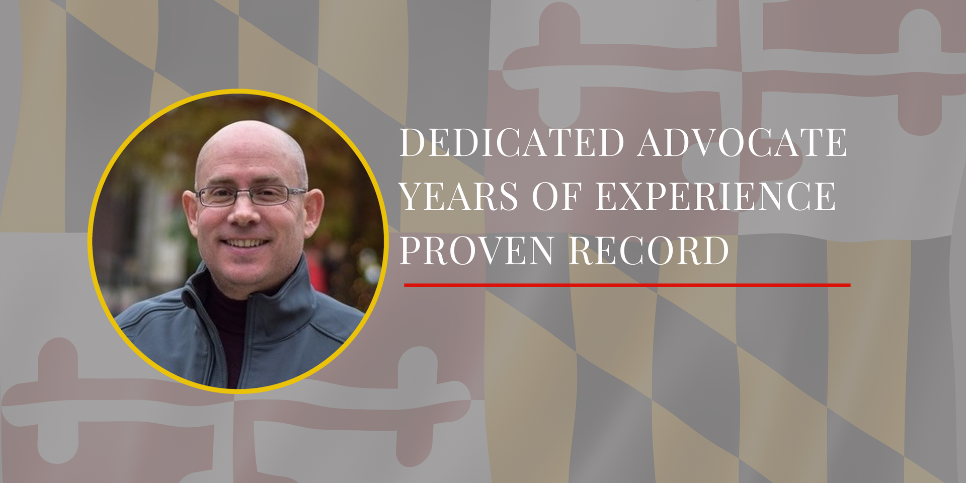 Portrait of a Delegate David Fraser-Hidalgo with text “Dedicated Advocate, Years of Experience, Proven Record” Get Involved
