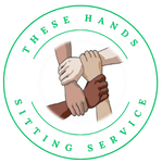 A logo for the these hands sitting service