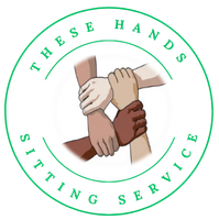 A logo for the these hands sitting service