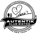 Home Un logo in bianco e nero per un ristorante chiamato autentik club bistro.