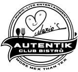 Home Un logo in bianco e nero per un ristorante chiamato autentik club bistro.